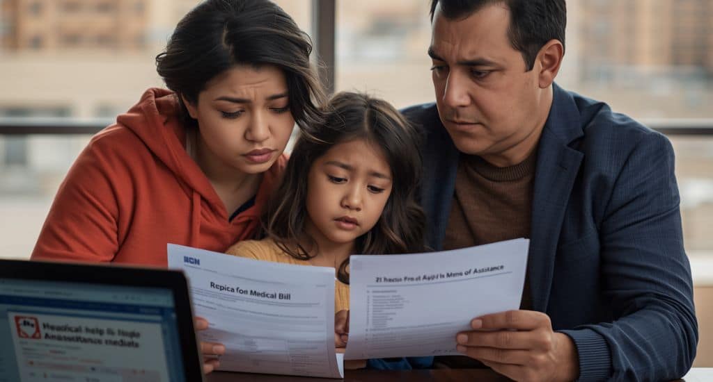 Familia hispana en Colorado revisando opciones médicas sin seguro después del fin de CICP