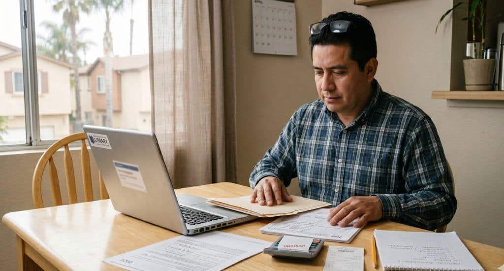 Persona hispana declarando impuestos con ITIN en California.
