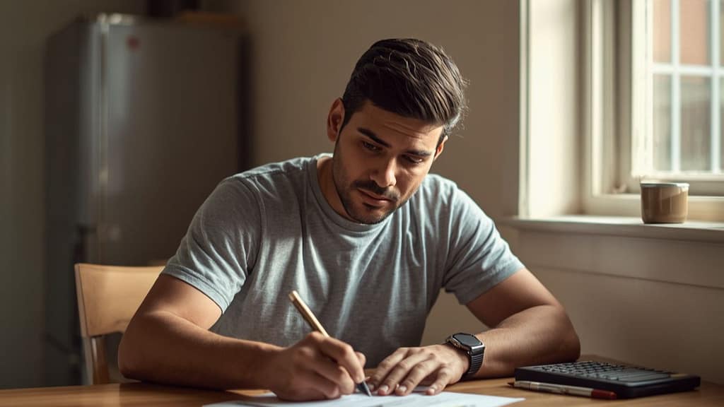 Persona escribiendo un resume en inglés sin experiencia laboral