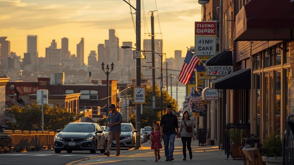 Vivir en New Jersey 2026 comunidad hispana en Jersey City con vista a Manhattan