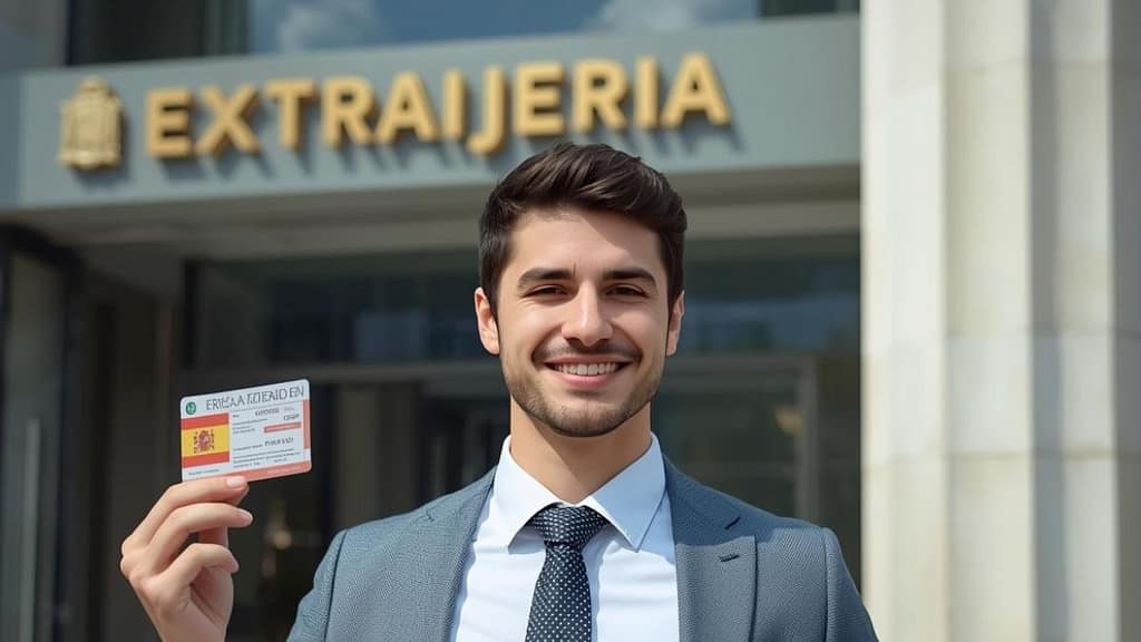 Hispano consiguiendo su tarjeta de residencia en España por arraigo en 2026.